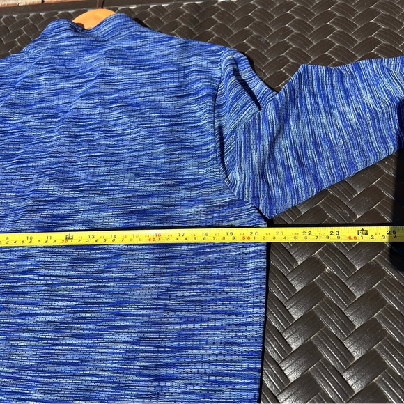 UNDER ARMOUR Mens 1/4 Zip Fitted Pullover Long Sleeve Blue HeatGear Size Large - Picture 8 of 8